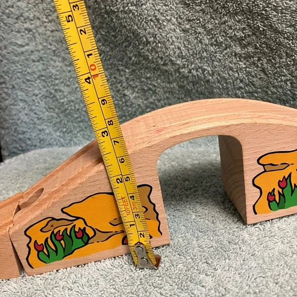 Wooden Bridge Train Toy with Painted Details. Brio? - Picture 6 of 9